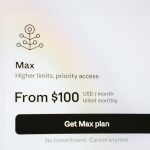 Картка тарифу Max із ціною від $100 на місяць на сторінці тарифів Claude